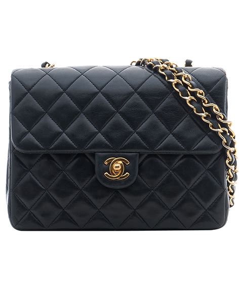 black leather chanel bag with yellow stitching|expensive black purses quilted chanel.